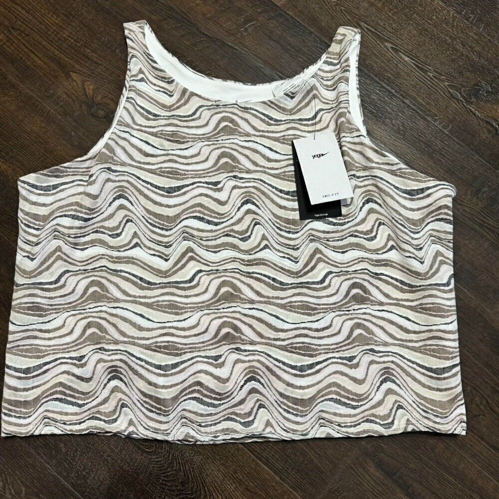 Nike Yoga Womens Tank Top Stretch Cutout Sleeveless Brown Size 3XL Tall